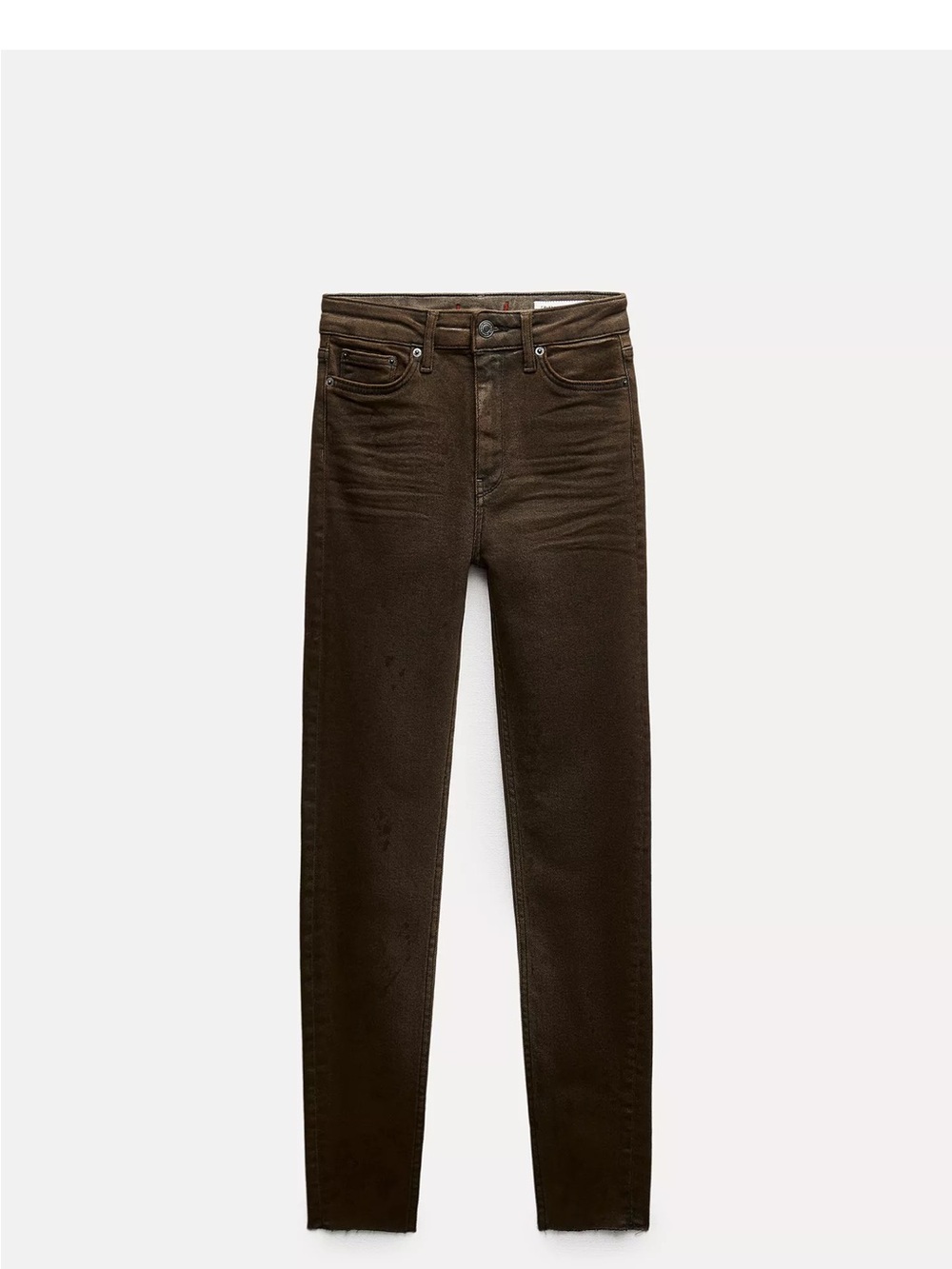 Zara Men's Skinny Jeans in Chocolate Brown